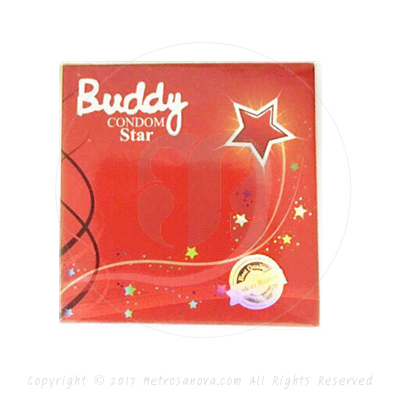 ถุงยางอนามัย Buddy Star (แบบดาวกระจาย 52 mm)