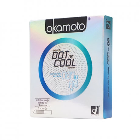 ถุงยางอนามัย โอกาโมโต้ 003 คูล คอนด้อม (ลิขสิทธิ์ไทย) / Okamoto Dot De Cool (ปุ่มเยอะ เจลเย็น) (XCOK102)