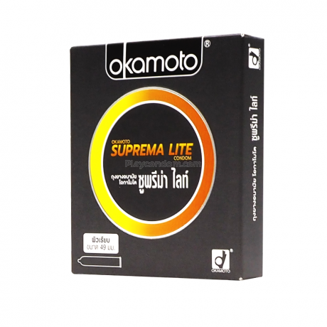 ถุงยางอนามัย โอกาโมโต้ ซูพรีมาไลท์ (ลิขสิทธิ์ไทย) / Okamoto Suprema Lite (ไซต์ 49 ขนาดเอเขีย) (XCOK106)