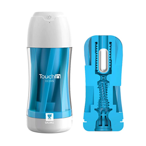 TouchIn Vibrator Cup (Ocean Blue สีฟ้า สั่น ชาร์จ USB)