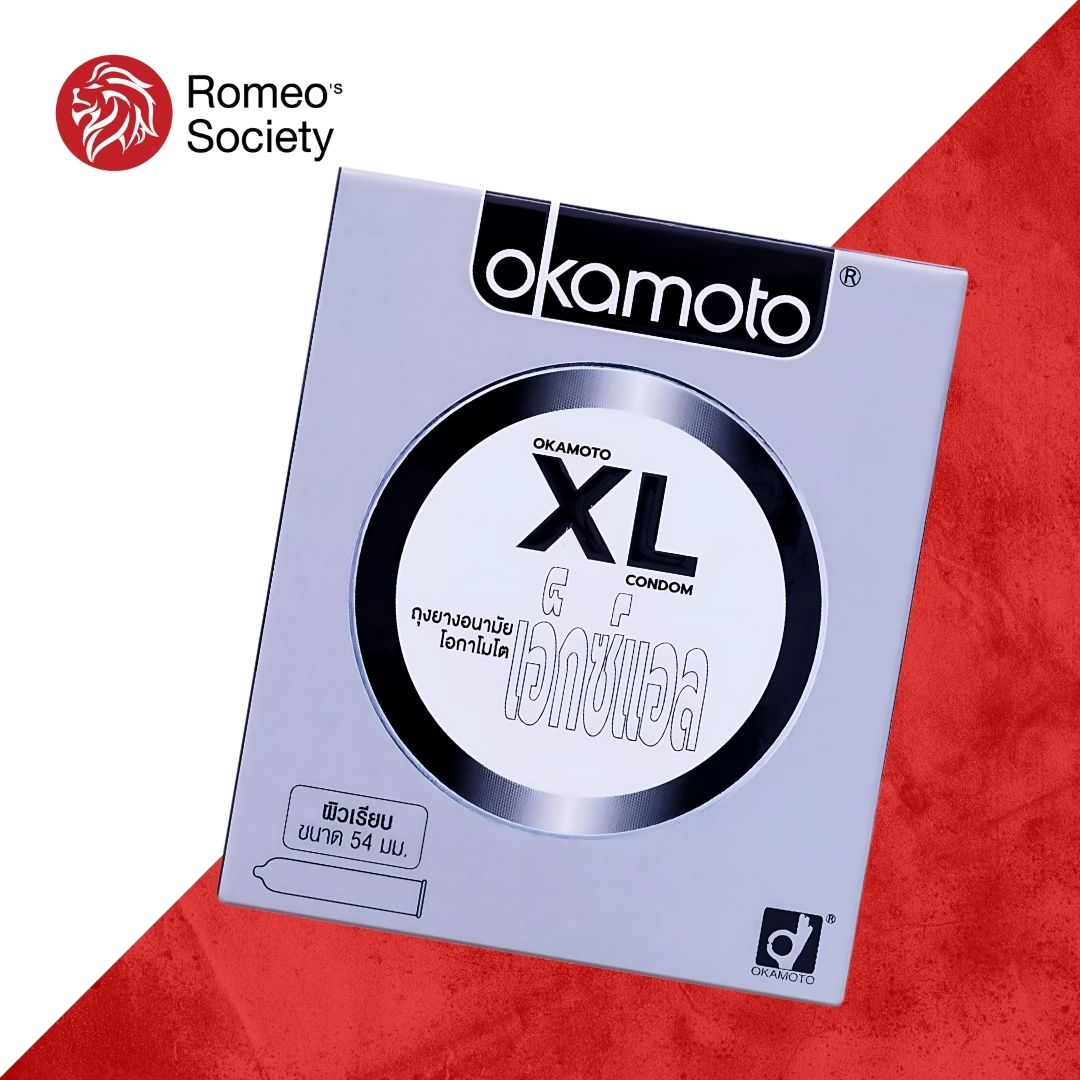 ถุงยางอนามัย โอกาโมโต้ เอ็กซ์แอล (ลิขสิทธิ์ไทย) / Okamoto XL (ไซส์ใหญ่ 54 mm)