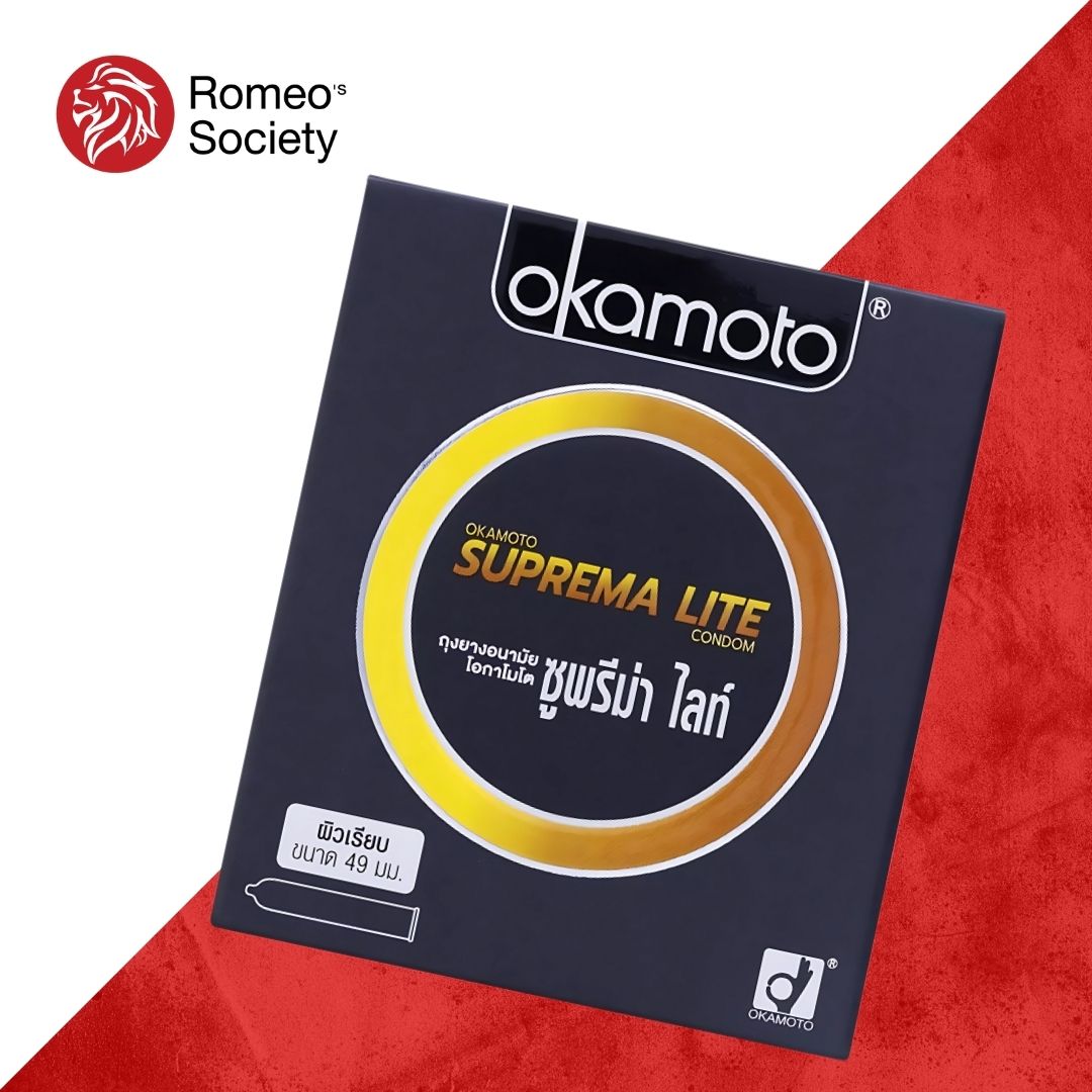 ถุงยางอนามัย โอกาโมโต้ ซูพรีมาไลท์ (ลิขสิทธิ์ไทย) / Okamoto Suprema Lite (ไซต์ 49 ขนาดเอเขีย)